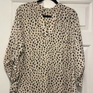 Lush  Warren Split Neck Blouse 1X NWT